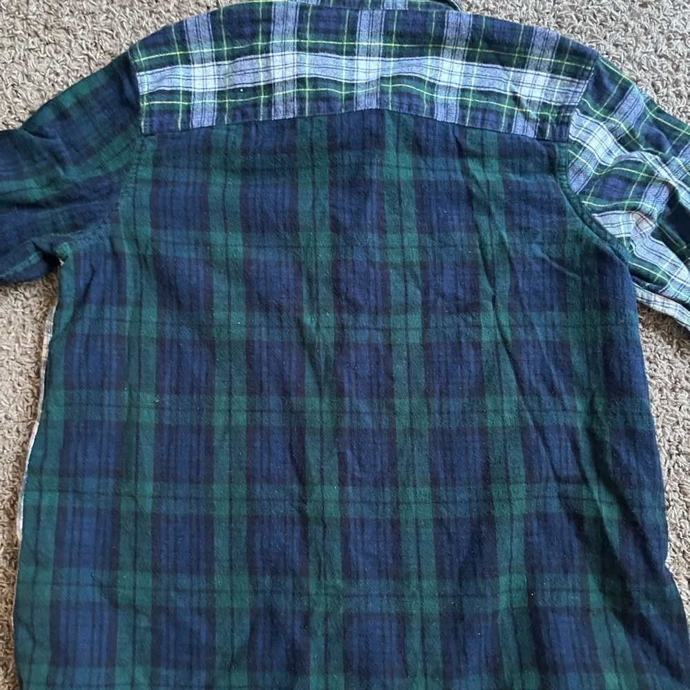L.L. Bean mens plaid casual green long sleeve button down shirt size L - Picture 4 of 8